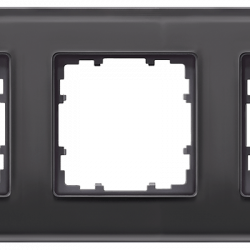 Рамка Siemens Delta Miro стекло черное - 3 поста