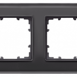Рамка Siemens Delta Miro стекло черное - 4 поста