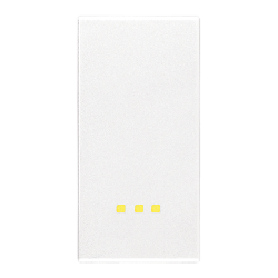 Переключатель крестовой 1-модульный с/п Белый