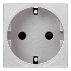 Розетка с заземлением Некст 2-модульная