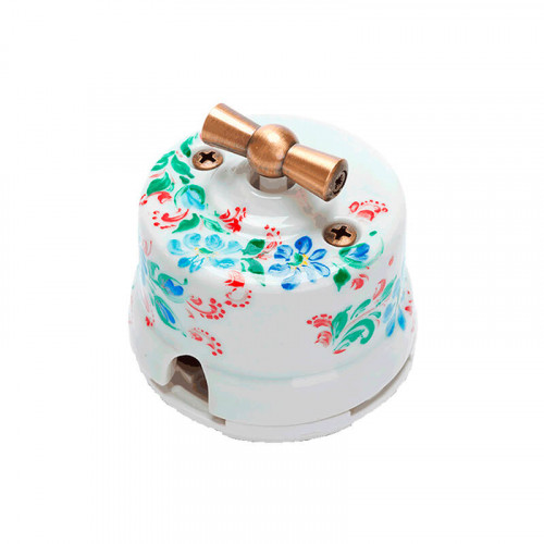 Жостово ретро выключатели и розетки  Salvador