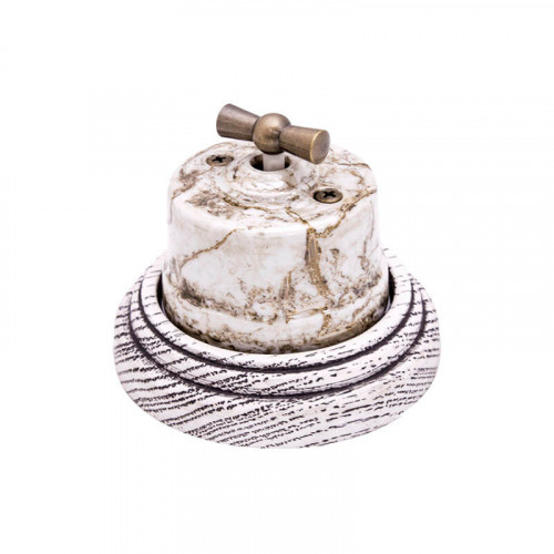 Мраморные ретро выключатели и розетки Salvador