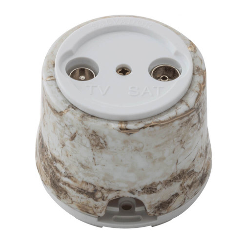 Мраморные ретро выключатели и розетки Salvador