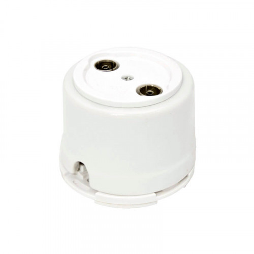 Белые ретро выключатели и розетки Salvador