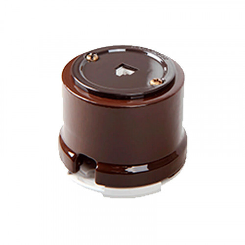 Коричневые ретро выключатели и розетки Salvador