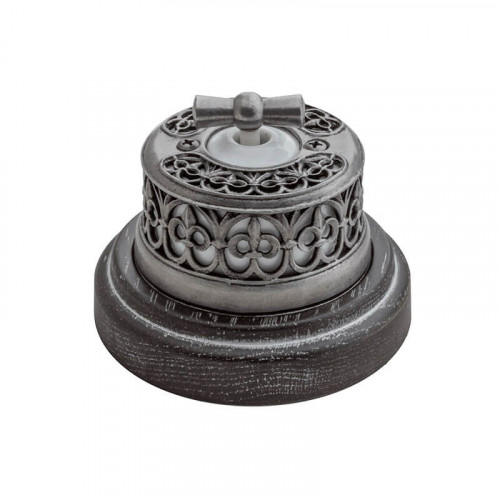 Серебряные ретро выключатели и розетки Salvador