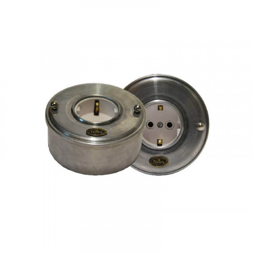 Алюминиевые ретро выключатели и розетки ГУСЕВЪ