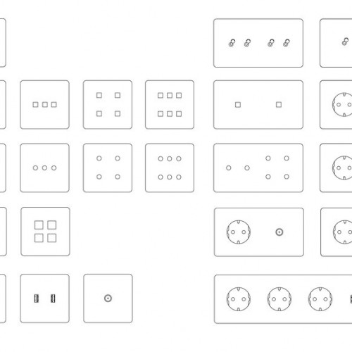 Дизайнерские выключатели ATELIER LUXUS Noor