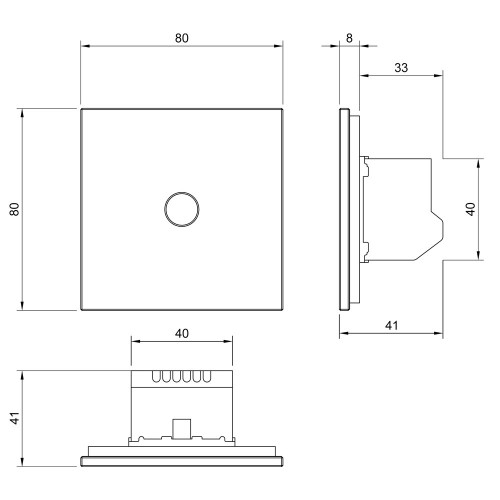 Одноклавишный сенсорный выключатель Livolo