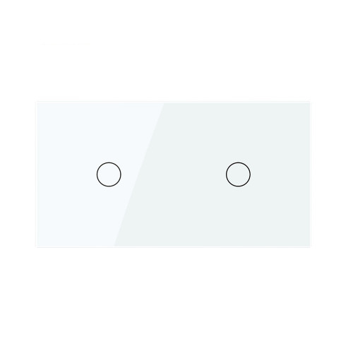 Двухклавишный сенсорный выключатель livolo на 2 поста (1-1) из стекла