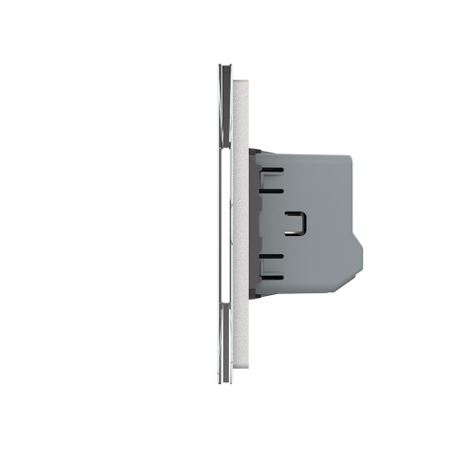 Трехклавишный сенсорный выключатель livolo на 3 поста (1-1-1) из стекла