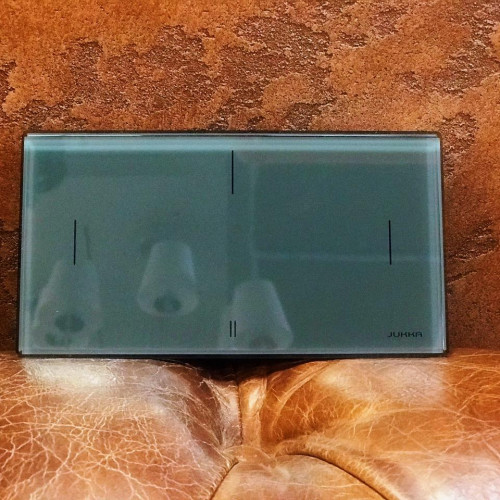 Сенсорный выключатель из стекла JUKKA серый