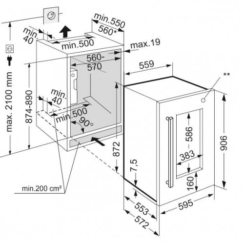 Винный шкаф Liebherr ewtdf 1653 Vinidor