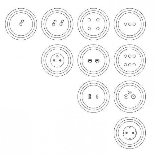 Дизайнерские выключатели ATELIER LUXUS серия Q2