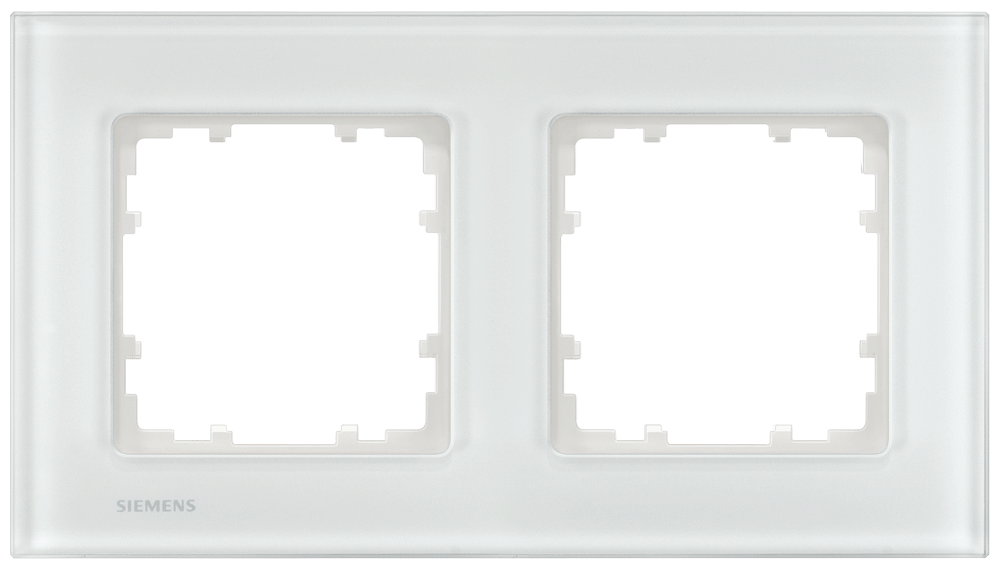 Рамка Siemens Delta Miro стекло белое - 2 поста