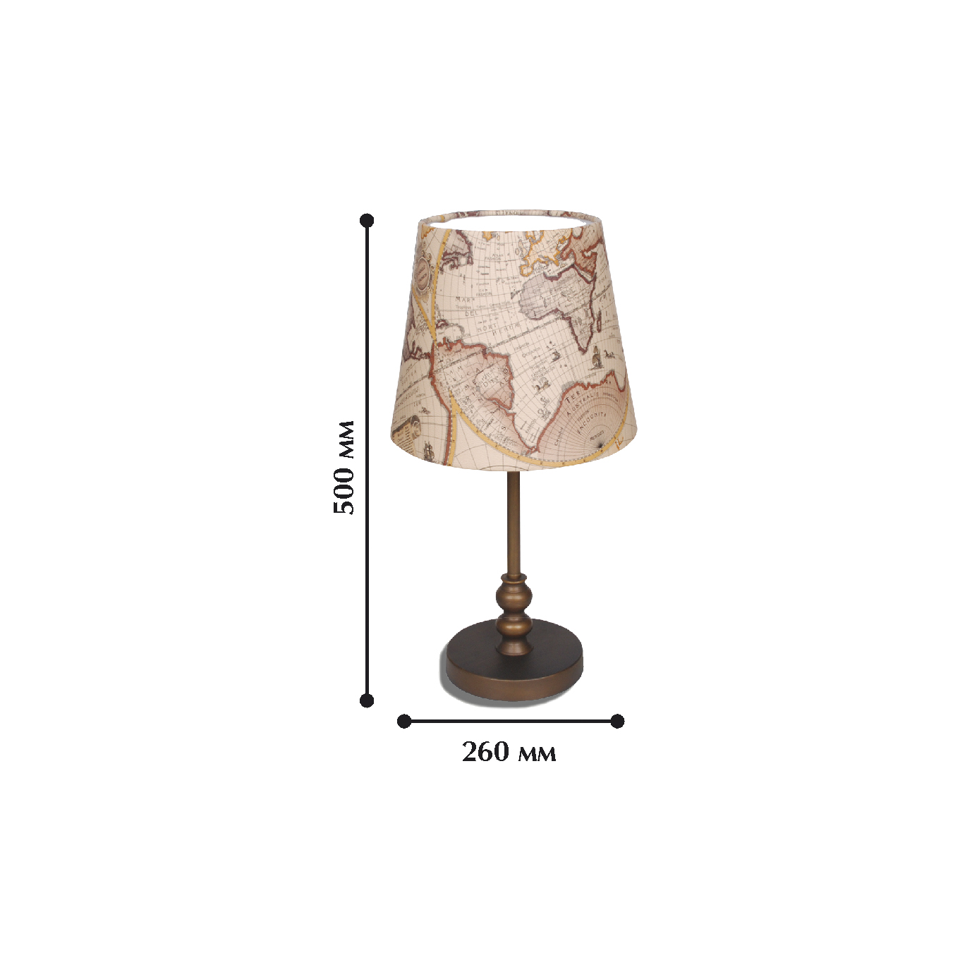 Настольная лампа декоративная Favourite Mappa 1122-1T. Фотография №2
