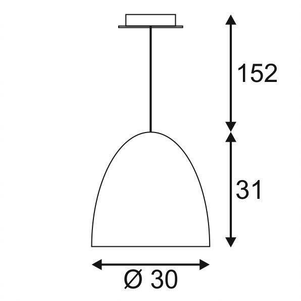 Светильник подвесной SLV 133015 PARA CONE 30, матированный алюминий. Фотография №2