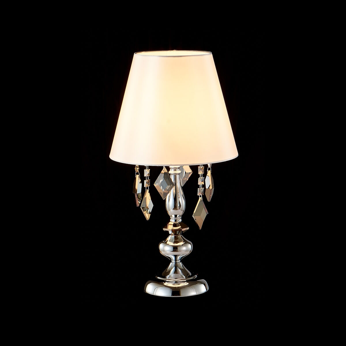 Настольная лампа Crystal Lux MERCEDES LG1 CHROME/SMOKE. Фотография №2