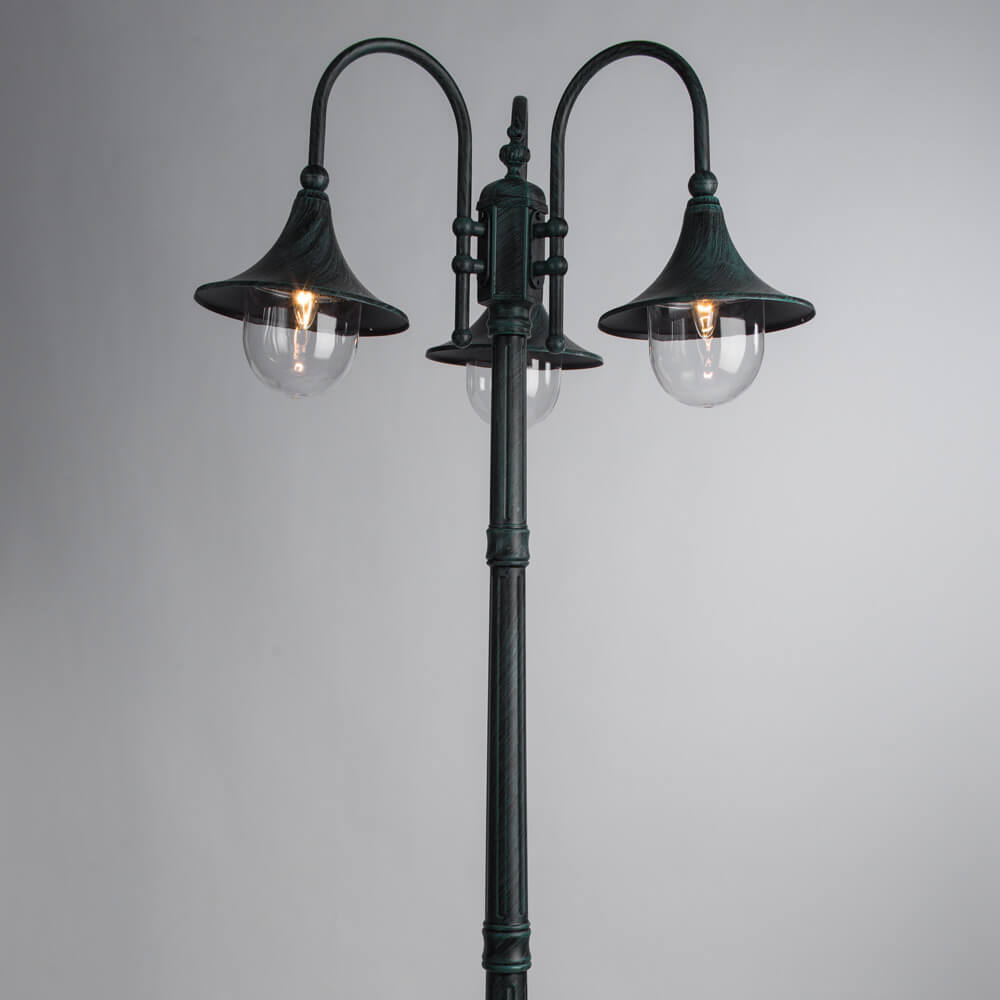 Фонарный столб Arte Lamp Malaga A1086PA-3BG. Фотография №4