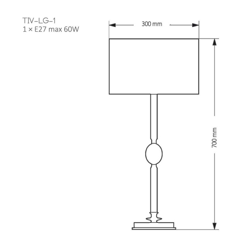 Лампа настольная Kutek Mood Tivoli TIV-LN-1 (N). Фотография №2